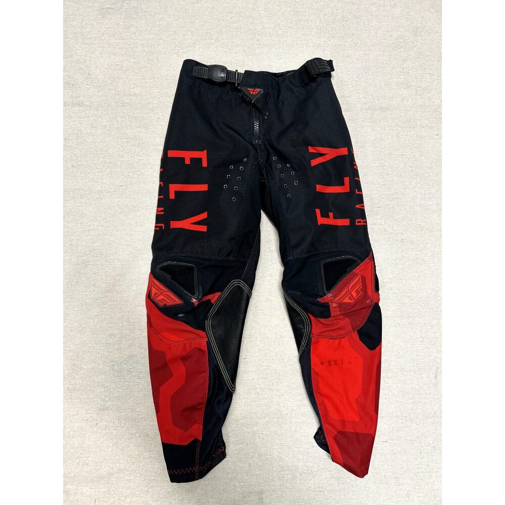 Fly Racing Kinetic Motocross Pants Size 22 Youth Boys Black/red Dirt Bike Gear